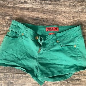 Green shorts